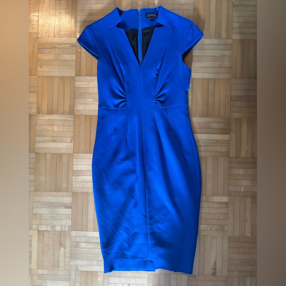 le chateau Royal Blue Pencil dress